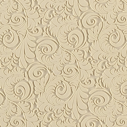 Mega Texture Tile - Plume. Use to impress texture in soft clays. Mega Texture Tiles are perfect for projects both large and small. Mega Tiles measure 9-1/4" x 6" and are about 7 times larger than Texture Tiles. These textures are flexible, washable and can be used with any soft clay.