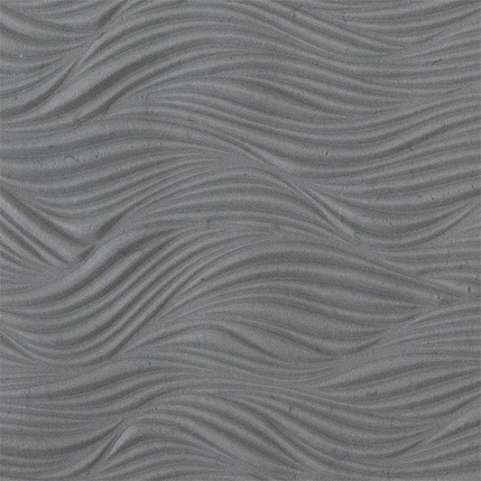 sample in clay Mega Texture Tile - Body Wave. Use to impress texture in soft clays. Mega Texture Tiles are perfect for projects both large and small. Mega Tiles measure 9-1/4" x 6" and are about 7 times larger than Texture Tiles. These textures are flexible, washable and can be used with any soft clay.