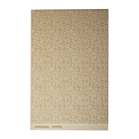 Mega Texture Tile - Canine Companions. Use to impress texture in soft clays. Mega Texture Tiles are perfect for projects both large and small. Mega Tiles measure 9-1/4" x 6" and are about 7 times larger than Texture Tiles. These textures are flexible, washable and can be used with any soft clay.