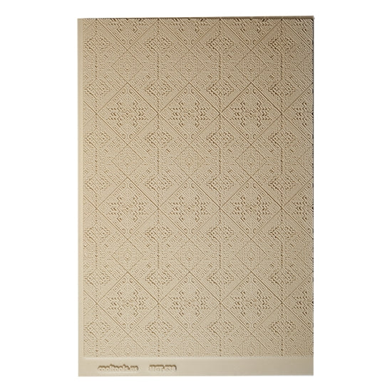 Mega Texture Tile - Navajo Rug. Use to impress texture in soft clays. Mega Texture Tiles are perfect for projects both large and small. Mega Tiles measure 9-1/4" x 6" and are about 7 times larger than Texture Tiles. These textures are flexible, washable and can be used with any soft clay.