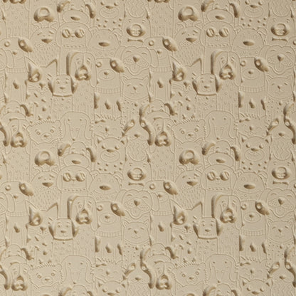 Canine Companions Embossed. Use to impress texture in soft clays. Mega Texture Tiles are perfect for projects both large and small. Mega Tiles measure 9-1/4" x 6" and are about 7 times larger than Texture Tiles. These textures are flexible, washable and can be used with any soft clay.