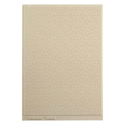 Mega Texture Tile - Blossom Badge. Use to impress texture in soft clays. Mega Texture Tiles are perfect for projects both large and small. Mega Tiles measure 9-1/4" x 6" and are about 7 times larger than Texture Tiles. These textures are flexible, washable and can be used with any soft clay.