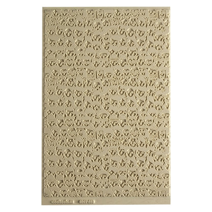 Mega Texture Tile - A Face in the Crowd Use to impress texture in soft clays. Mega Texture Tiles are perfect for projects both large and small. Mega Tiles measure 9-1/4" x 6" and are about 7 times larger than Texture Tiles. These textures are flexible, washable and can be used with any soft clay.