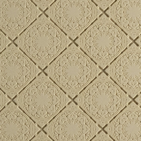 Mega Texture Tile - Vintage Wallpaper. Use to impress texture in soft clays. Mega Texture Tiles are perfect for projects both large and small. Mega Tiles measure 9-1/4" x 6" and are about 7 times larger than Texture Tiles. These textures are flexible, washable and can be used with any soft clay.