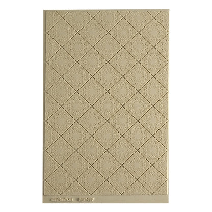 Mega Texture Tile - Vintage Wallpaper. Use to impress texture in soft clays. Mega Texture Tiles are perfect for projects both large and small. Mega Tiles measure 9-1/4" x 6" and are about 7 times larger than Texture Tiles. These textures are flexible, washable and can be used with any soft clay.
