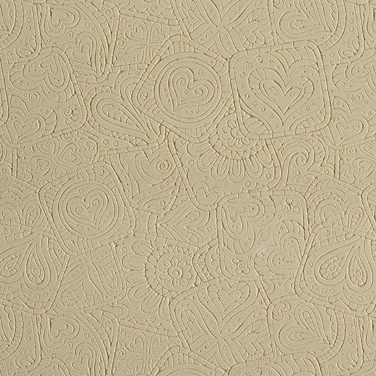 Mega Texture Tile - Doodling Hearts Fineline. Use to impress texture in soft clays. Mega Texture Tiles are perfect for projects both large and small. Mega Tiles measure 9-1/4" x 6" and are about 7 times larger than Texture Tiles. These textures are flexible, washable and can be used with any soft clay.