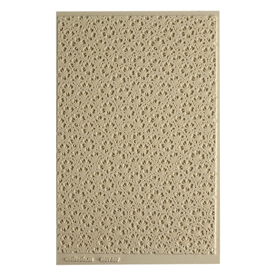 Mega Texture Tile - Flowering Fields. Use to impress texture in soft clays. Mega Texture Tiles are perfect for projects both large and small. Mega Tiles measure 9-1/4" x 6" and are about 7 times larger than Texture Tiles. These textures are flexible, washable and can be used with any soft clay.