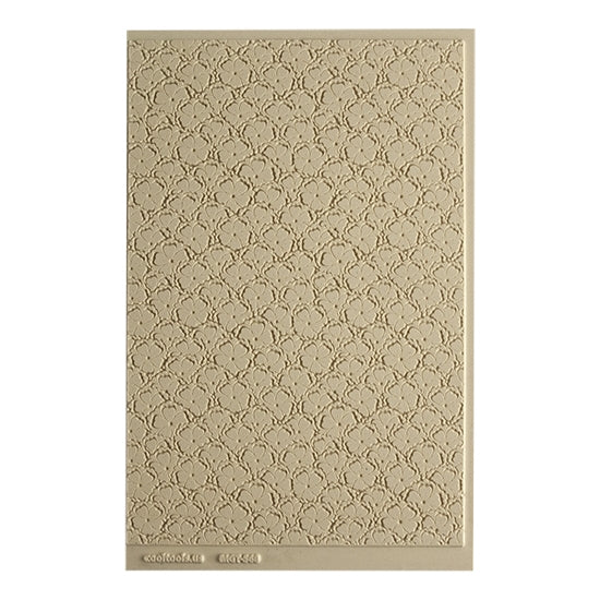 Mega Texture Tile - Flowering Fields Embossed. Use to impress texture in soft clays. Mega Texture Tiles are perfect for projects both large and small. Mega Tiles measure 9-1/4" x 6" and are about 7 times larger than Texture Tiles. These textures are flexible, washable and can be used with any soft clay.