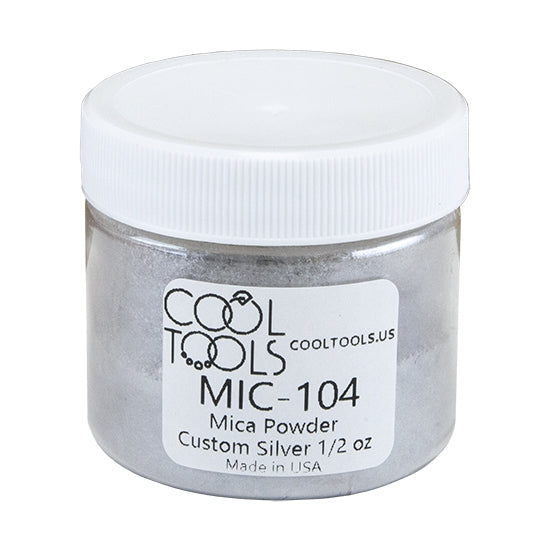 jar of Mica Powder - Custom Silver - 1/2 oz