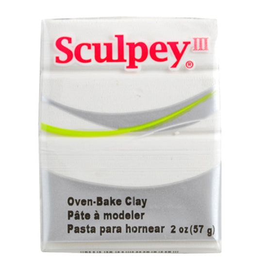 Sculpey III Polymer Clay - White 2 oz block