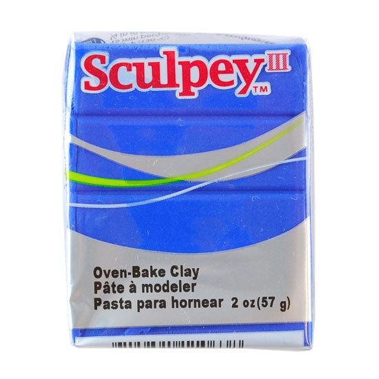 Sculpey III Polymer Clay - Blue 2 oz block