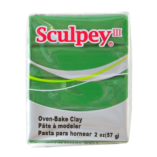 Sculpey III Polymer Clay - Leaf Green 2 oz block