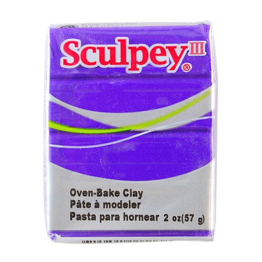 Sculpey III Polymer Clay - Purple 2 oz block