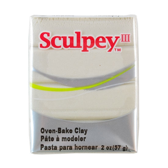 Sculpey III Polymer Clay - Pearl 2 oz block