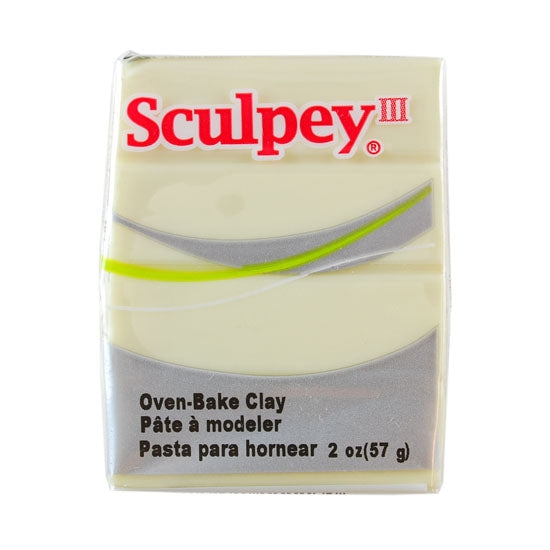 Sculpey III Polymer Clay - Glow in the Dark 2 oz block