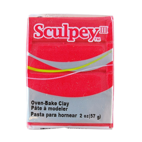 Sculpey III Polymer Clay - Deep Red Pearl 2 oz block