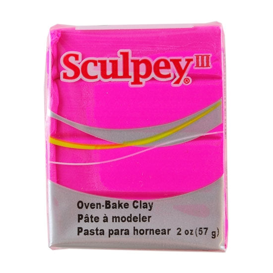 Sculpey III Polymer Clay - Candy Pink 2 oz block