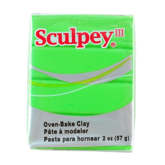 Sculpey III Polymer Clay - Granny Smith 2 oz block