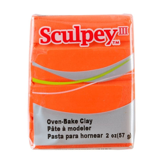 Sculpey III Polymer Clay - Just Orange 2 oz block