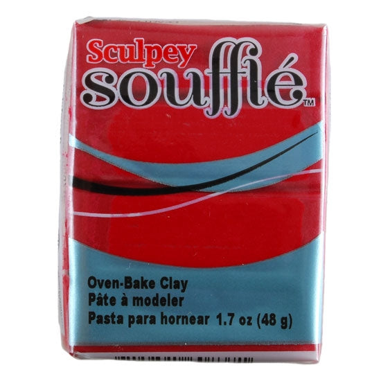 Sculpey Souffle Polymer Clay - Cherry Pie 2 oz block