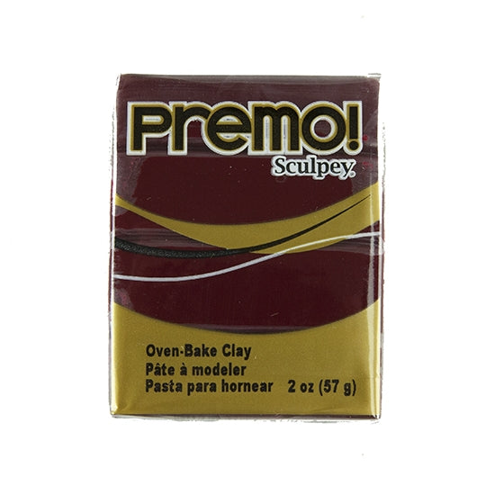 Premo Sculpey Polymer Clay - Alizarin Crimson Hue 2 oz Block