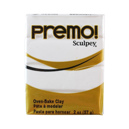 Premo Sculpey Polymer Clay - White 2 oz block