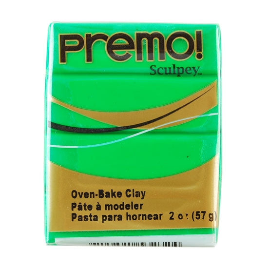 Premo Sculpey Polymer Clay - Green 2 oz block