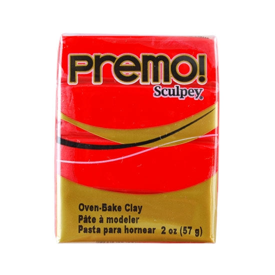 Premo Sculpey Polymer Clay - Cadmium Red 2 oz block