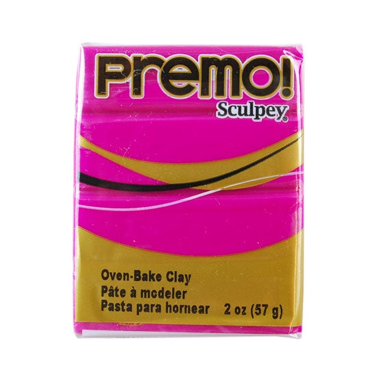 Premo Sculpey Polymer Clay - Fuchsia 2 oz block