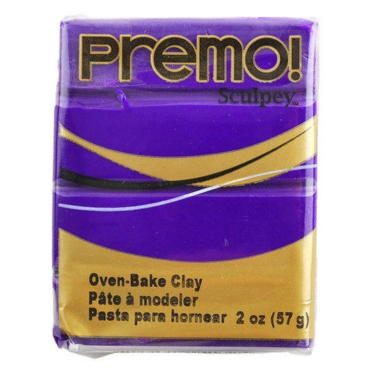 Premo Sculpey Polymer Clay - Purple 2 oz block