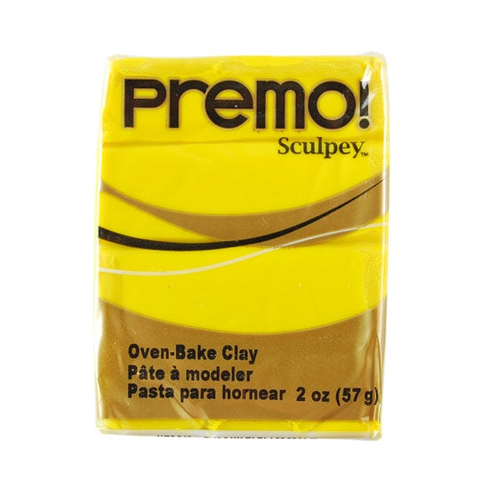 Premo Sculpey Polymer Clay - Cadmium Yellow 2 oz block