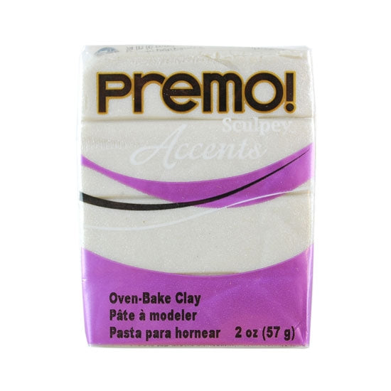 Premo Accent Sculpey Polymer Clay - Pearl 2 oz block