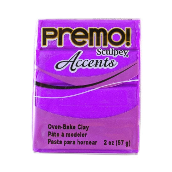 Premo Accent Sculpey Polymer Clay - Purple Pearl 2 oz block