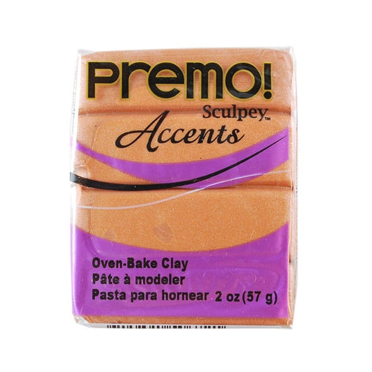 Premo Accent Sculpey® Polymer Clay - Copper 2 oz block