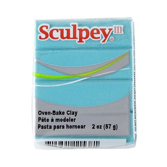 Sculpey III Polymer Clay - Teal Pearl 2 oz block