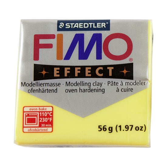 FIMO® Polymer Clay - Transparent Yellow #104 2 oz block