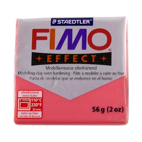 FIMO® Polymer Clay - Translucent Red #204 2 oz block