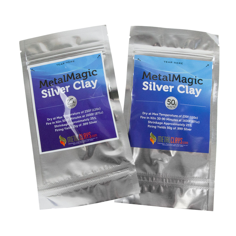 25g and 50g Packages of Metal Magic Silver Clay 