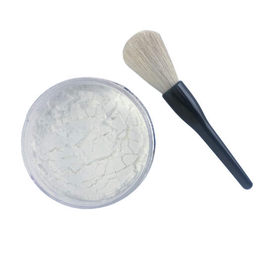 open jar of Cool Tools All Natural Dry Powder Release with Dusting Brush - 2 oz