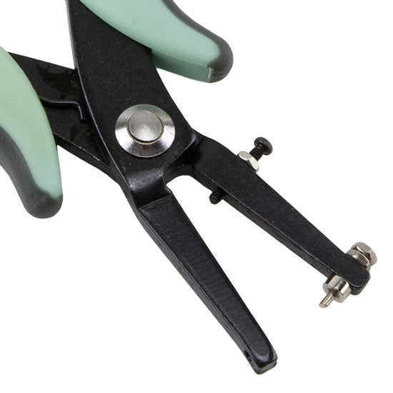 Cutters - Hole Punch Pliers - Round 1.25mm with black and mint green grips