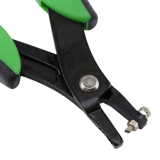 Cutters - Hole Punch Pliers - Square 1.5mm with black and neon green grips