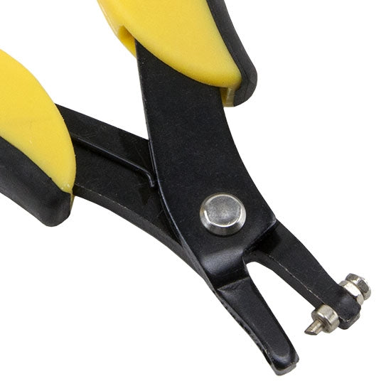 Cutters - Hole Punch Pliers - Oval 1mm x 1.7mm with black and yellow grips