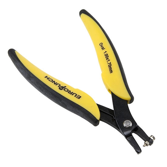 Cutters - Hole Punch Pliers - Oval 1mm x 1.7mm with black and yellow grips