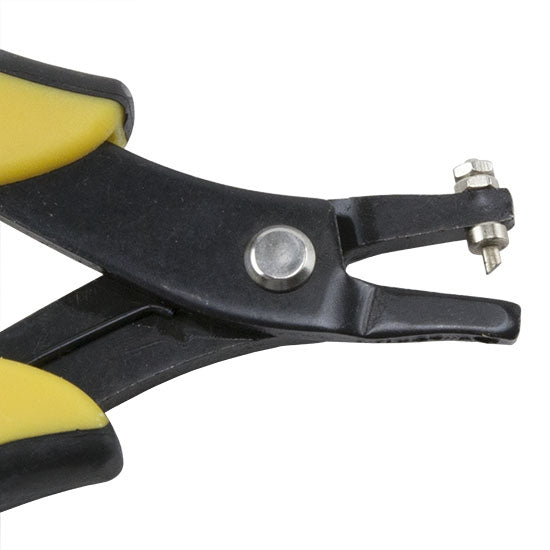 Cutters - Hole Punch Pliers - Oval 1mm x 1.7mm with black and yellow grips