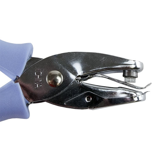 Cutters - Hole Punch Pliers - Rectangle 1/4" with powder blue grips