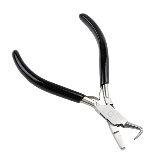 Pliers - Dimple Hooked Jaw - 1mm with black grips