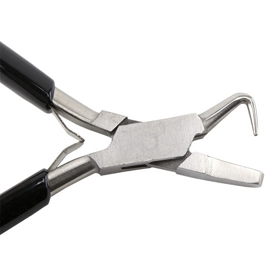 Pliers - Dimple Hooked Jaw - 1mm with black grips