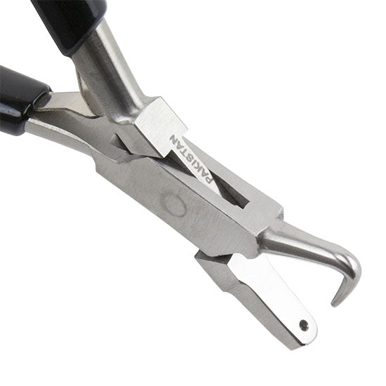 Pliers - Dimple Hooked Jaw - 1mm with black grips