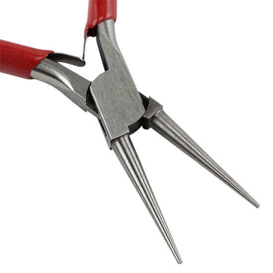 Pliers - Round Nose Extra Long with red grips