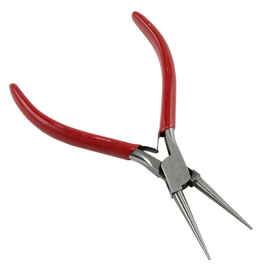 Pliers - Round Nose Extra Long with red grips